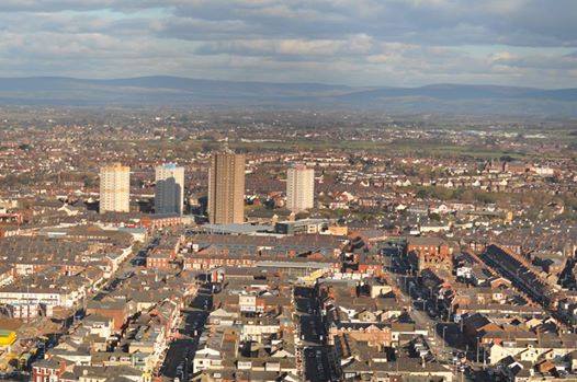 The tower blocks seen from the Blackpool Tower. Photo: Juliette Gregson