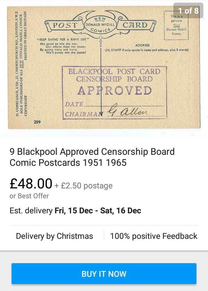 Approved Blackpool seaside postcards for sale on eBay