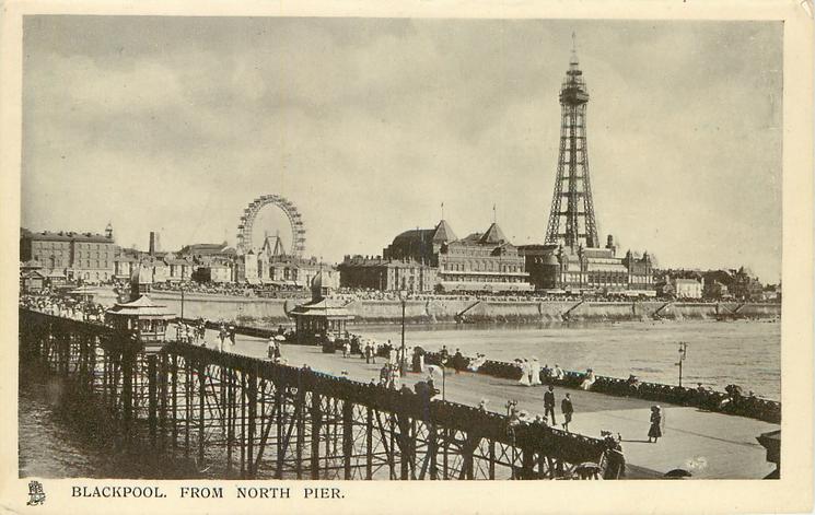 North Pier in 1908, Tuck Postcards