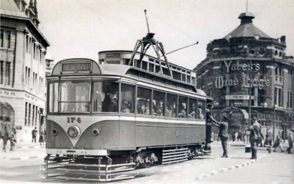 Old tram on Talbot Road