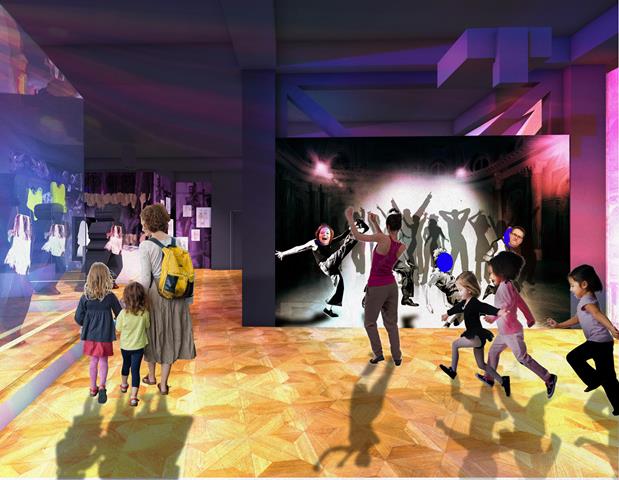 Everybody Dance Now, proposal for one of the displays at Blackpool Museum. Photo: Casson Mann 2018