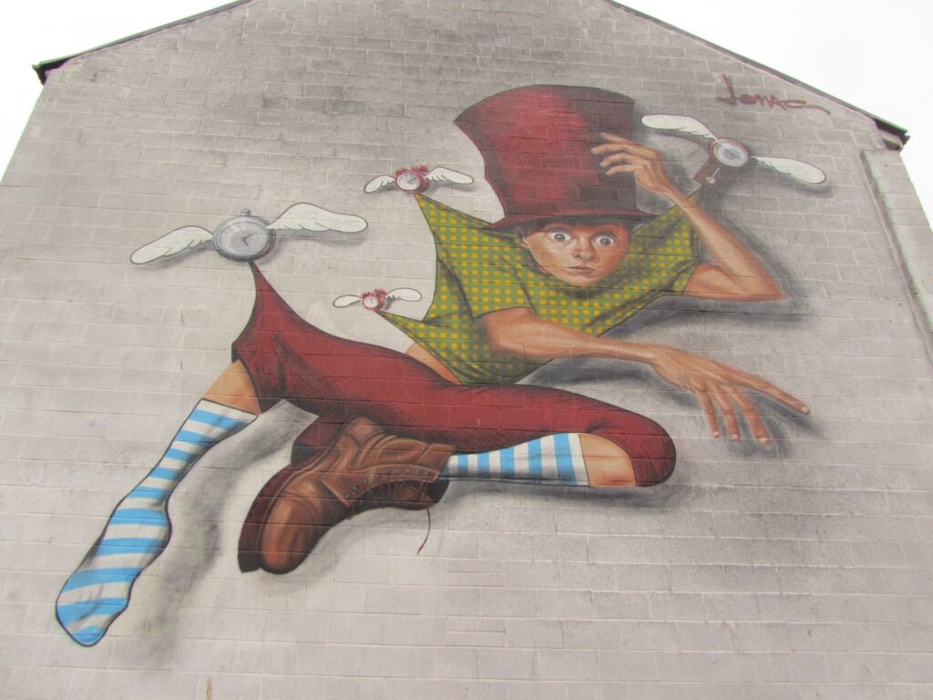 Street art in Blackpool, painted as part of Sand Sea and Spray 2012
