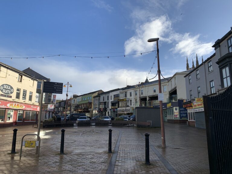 Queen Street - one of many places to eat in Blackpool