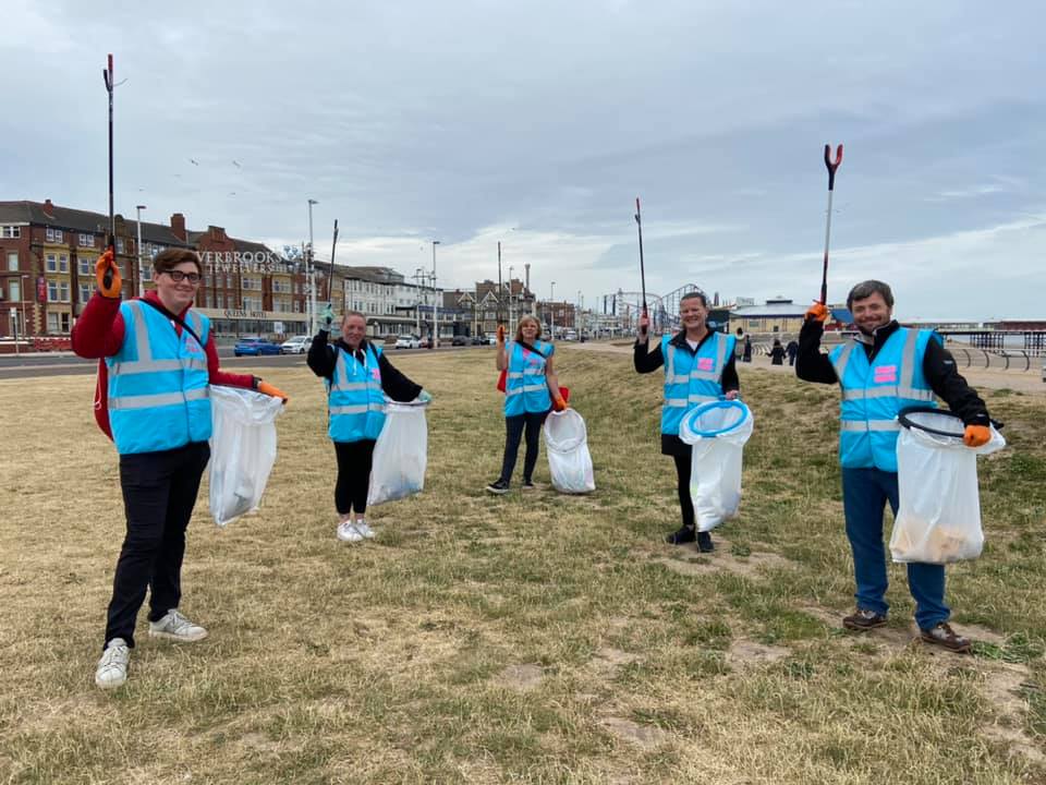 Big Blackpool Beach Clean, cleaning up Blackpool in 2020