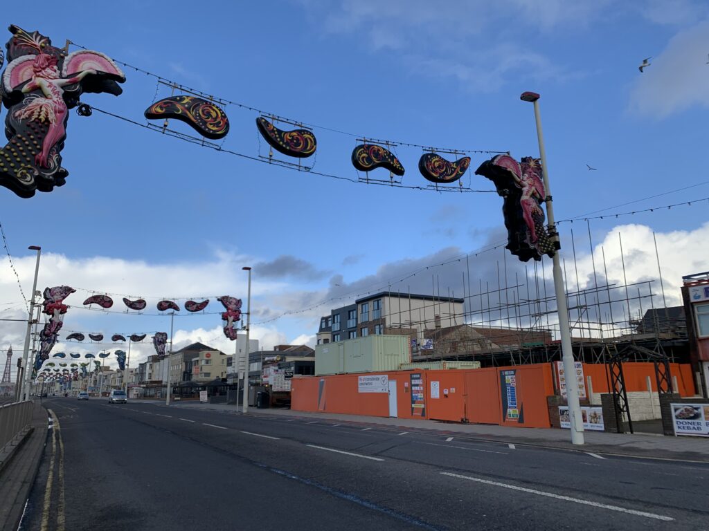 Easy Hotel being built at Blackpool south shore, opposite Waterloo Headland