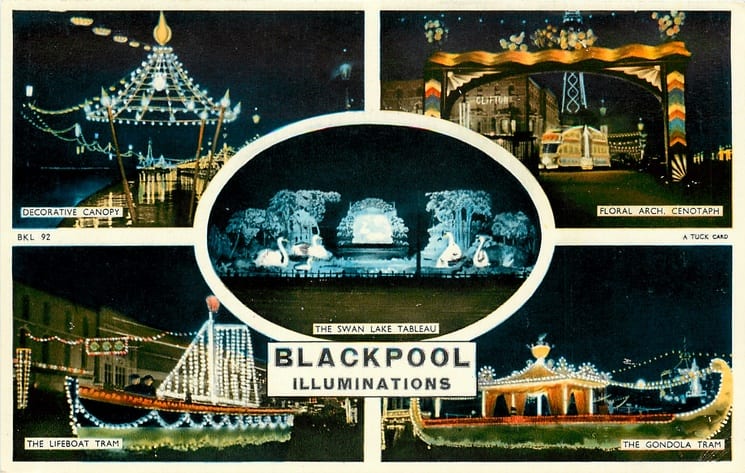 Seaside Postcard of Blackpool Illuminations, from Tuck Postcards