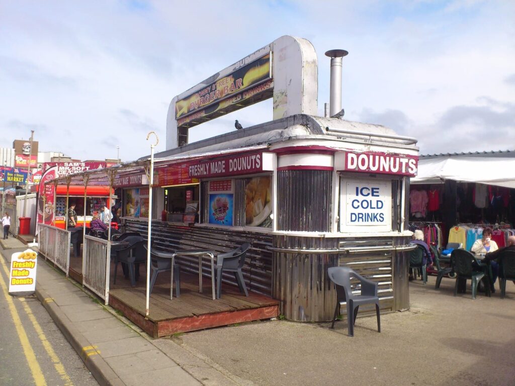 Diner building in Bonny Street Market