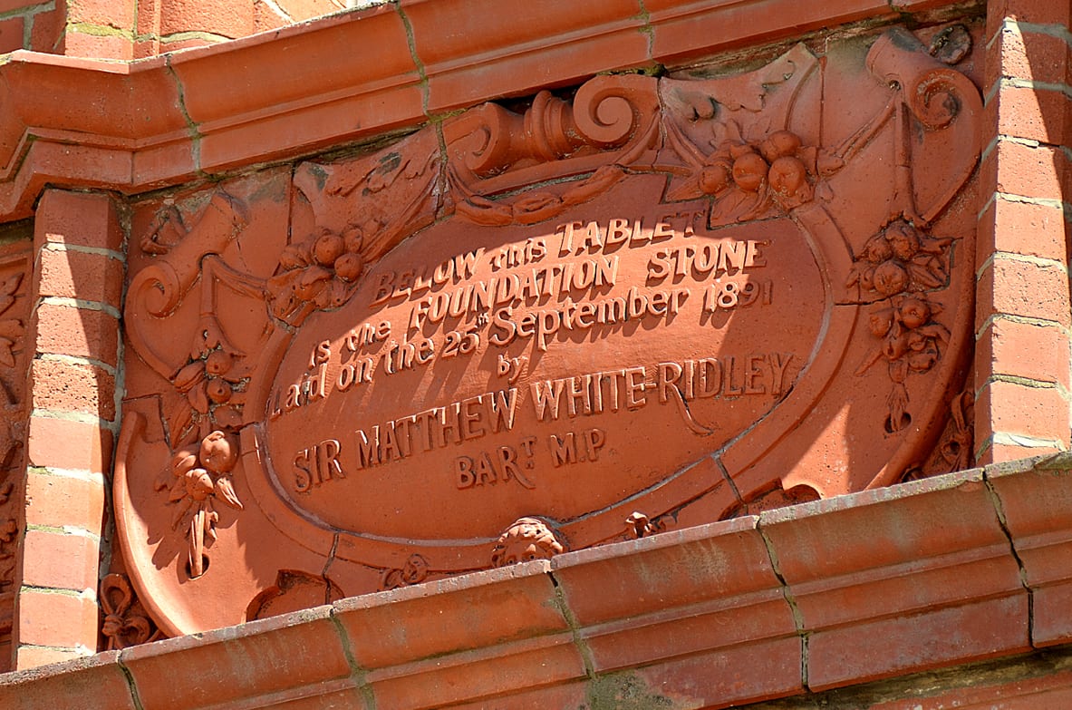 Commemorative Plaque on Blackpool Tower, one of many traces of Blackpool's past