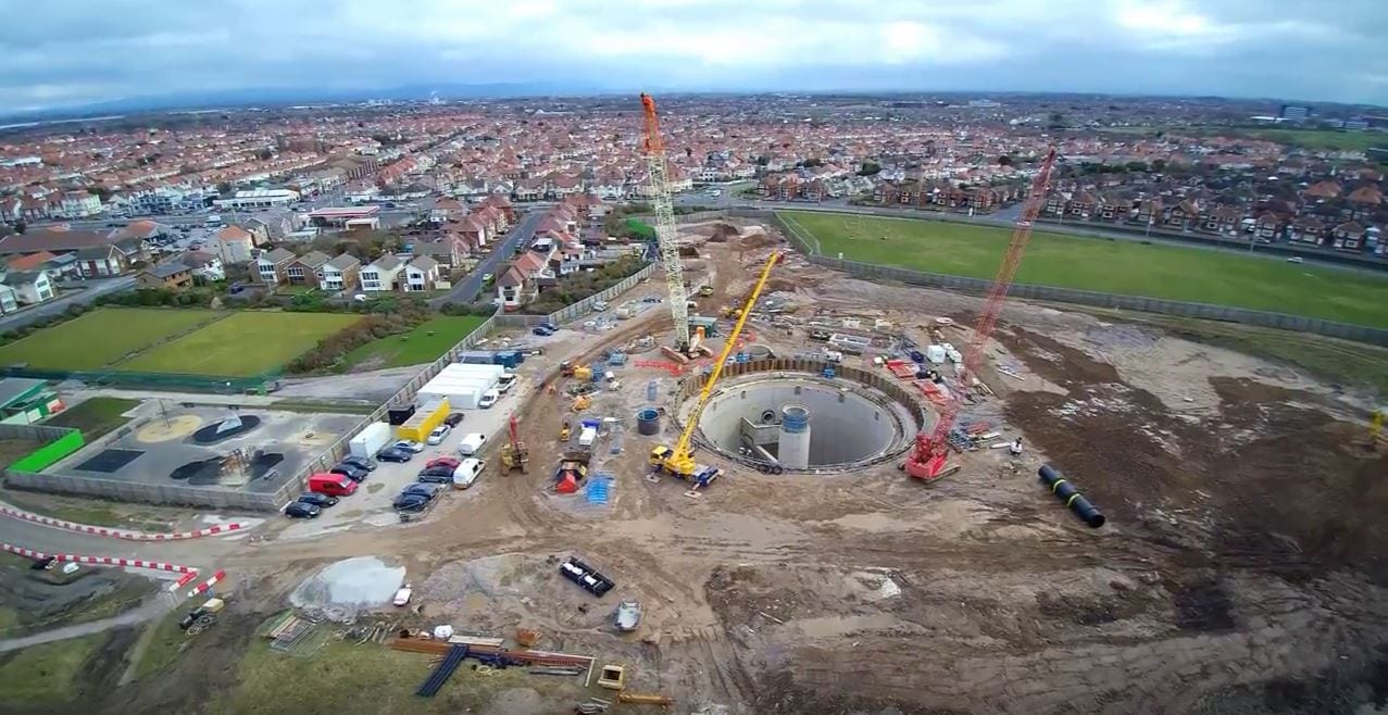 Storm water storage tank almost completed, works at Anchorsholme Park