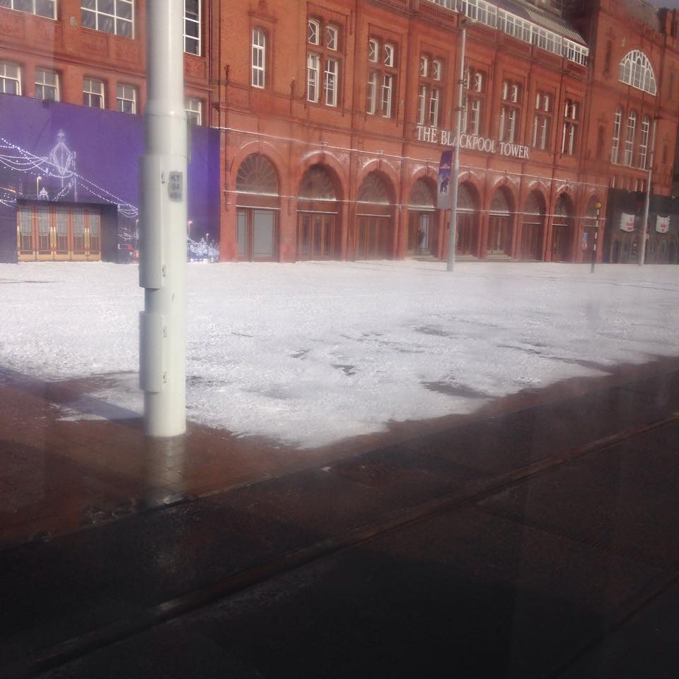 More snow on Blackpool prom, photo from Tim Bailey