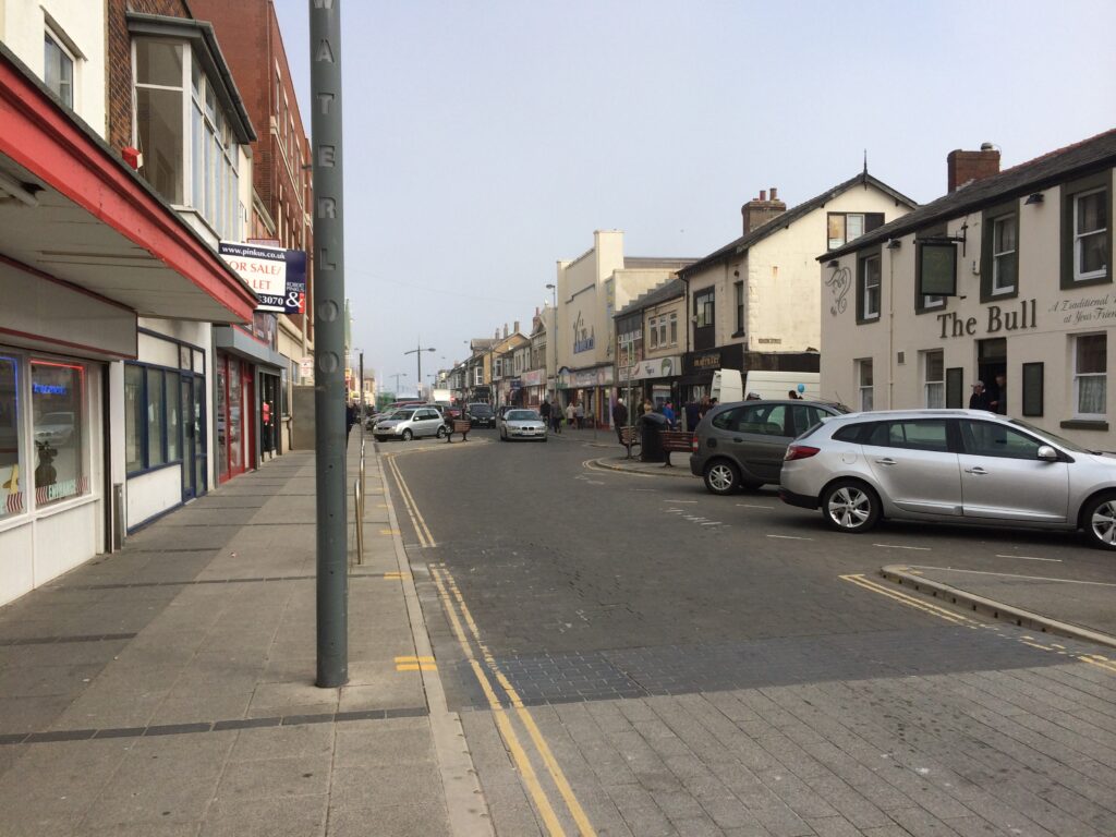 Shopping at South Shore Blackpool. Waterloo Road