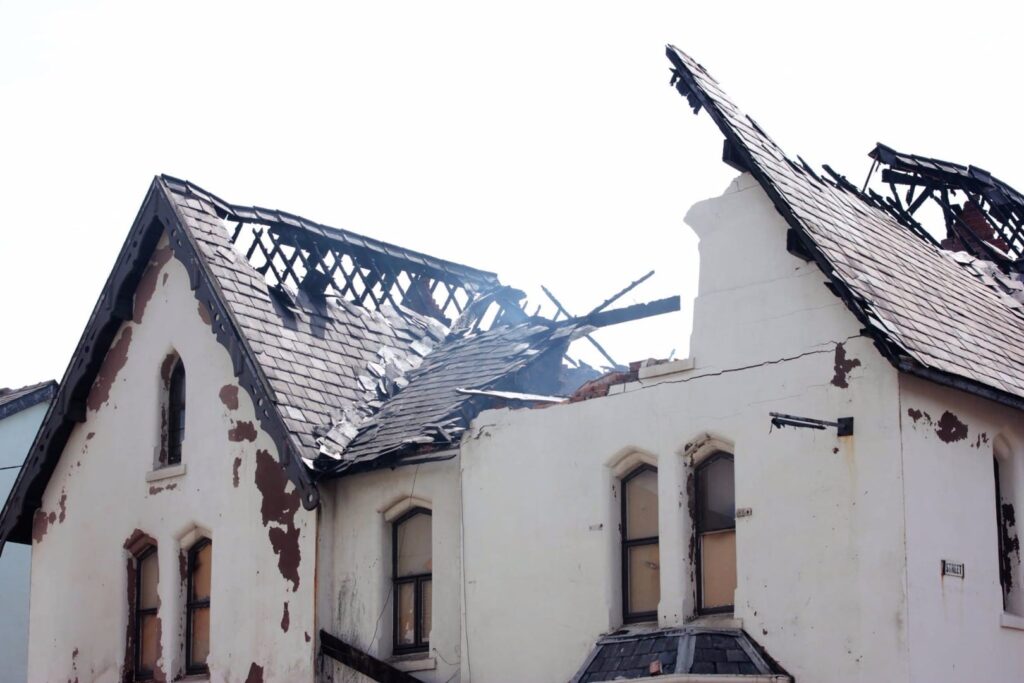 Aftermath of the fire. Photo: Kate Yates