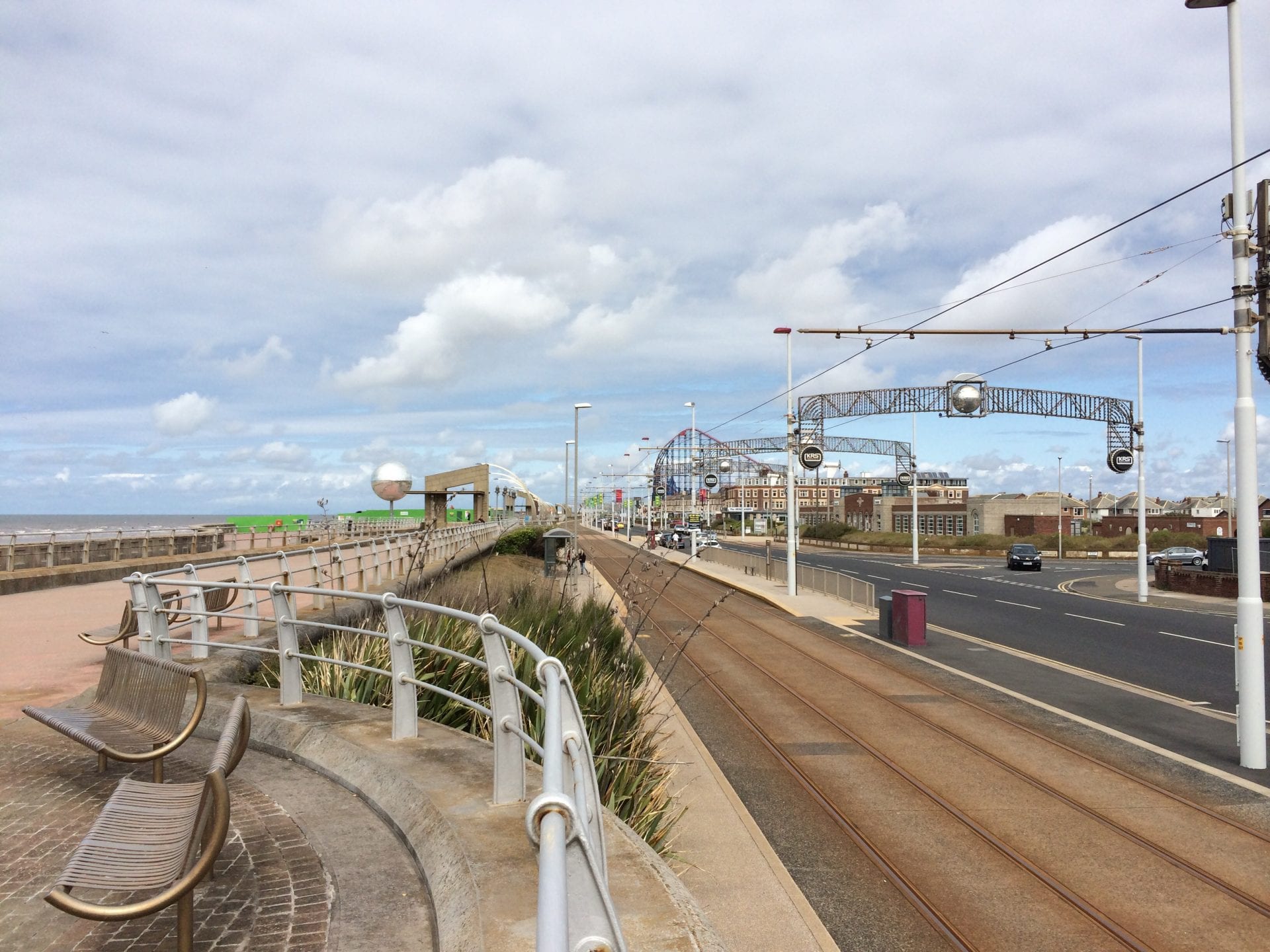 South Shore South Promenade and Squires Gate Live Blackpool