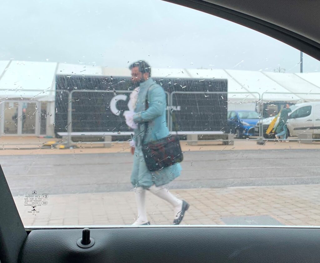 Actor making his way to The Tower for filming Cinderella