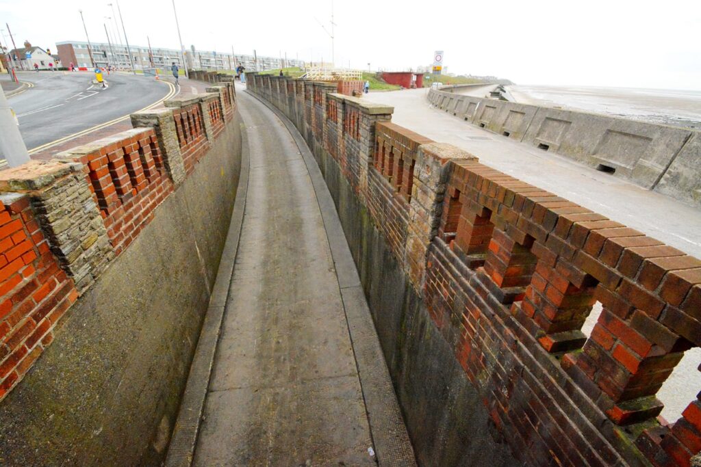 Entrance to the underground boat store at Anchorsholme