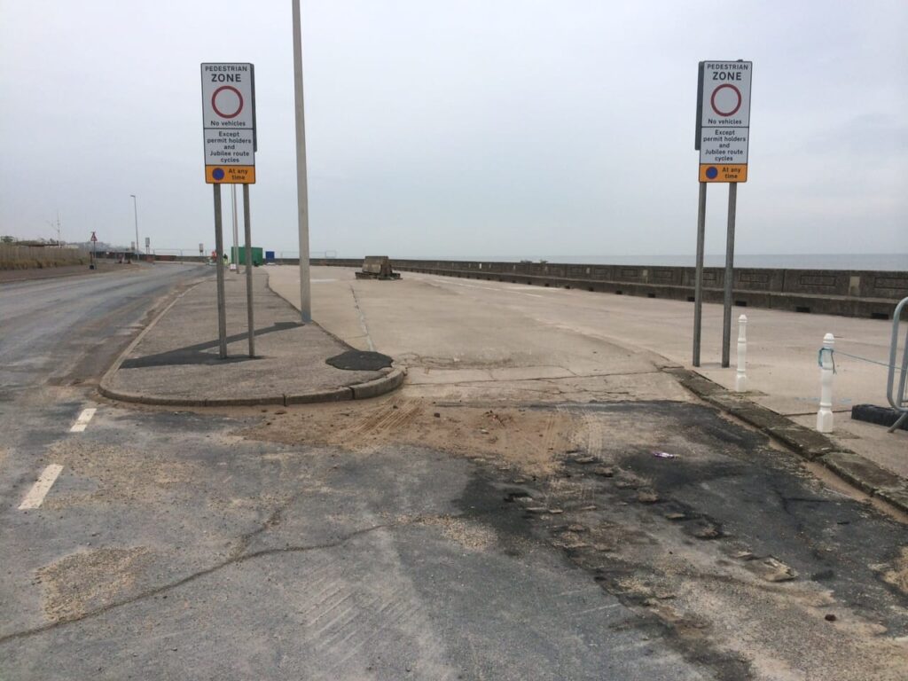 Former second entrance to underground car park at Anchorsholme