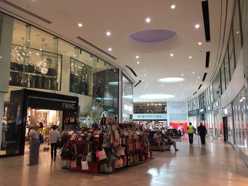 Inside the Houndshill Shopping Centre, Blackpool