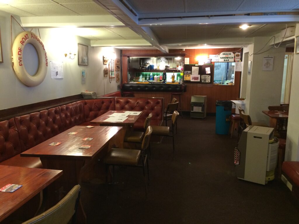 Inside the Fylde Boat Angling Clubhouse