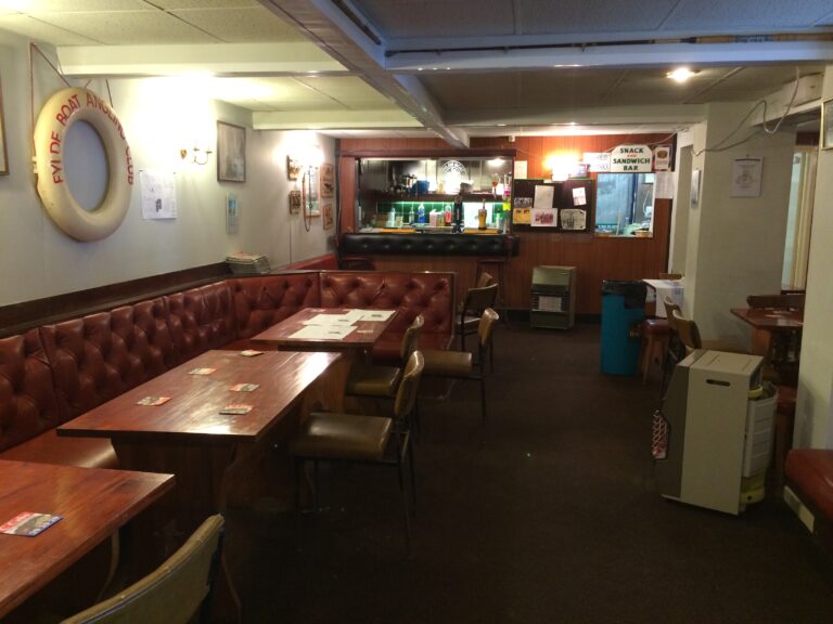 Inside the Fylde Boat Angling Clubhouse