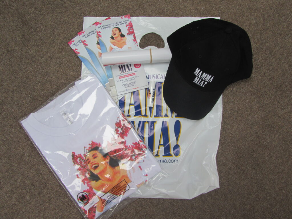 Goody bag of merchandise