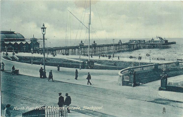Blackpool North Pier in 1914, Tuck Postcards