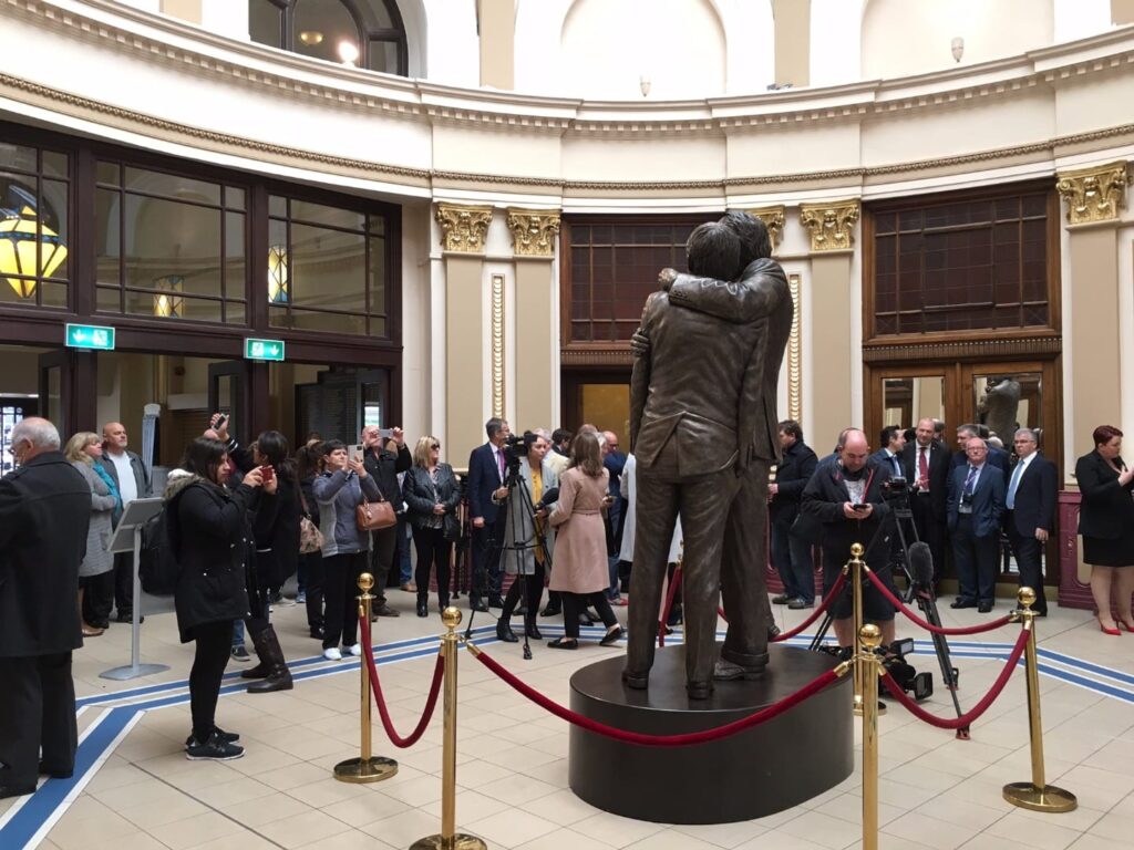 Morecambe & Wise statue at the opening day