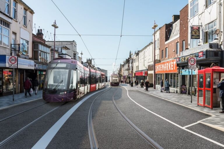 Artist's impression of the Talbot Road tramway in use