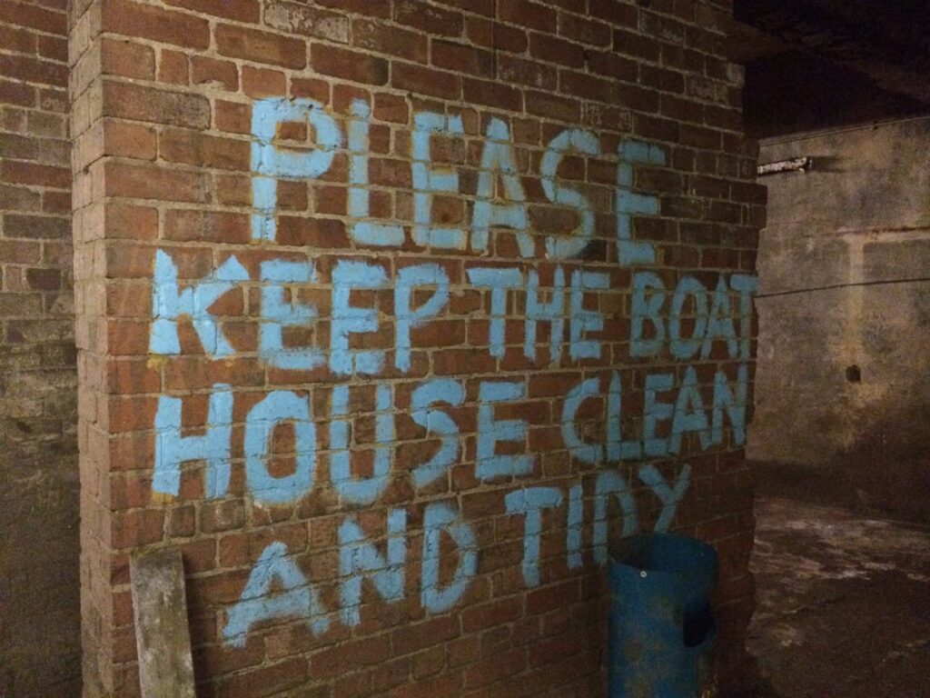 Please keep the boat house clean and tidy