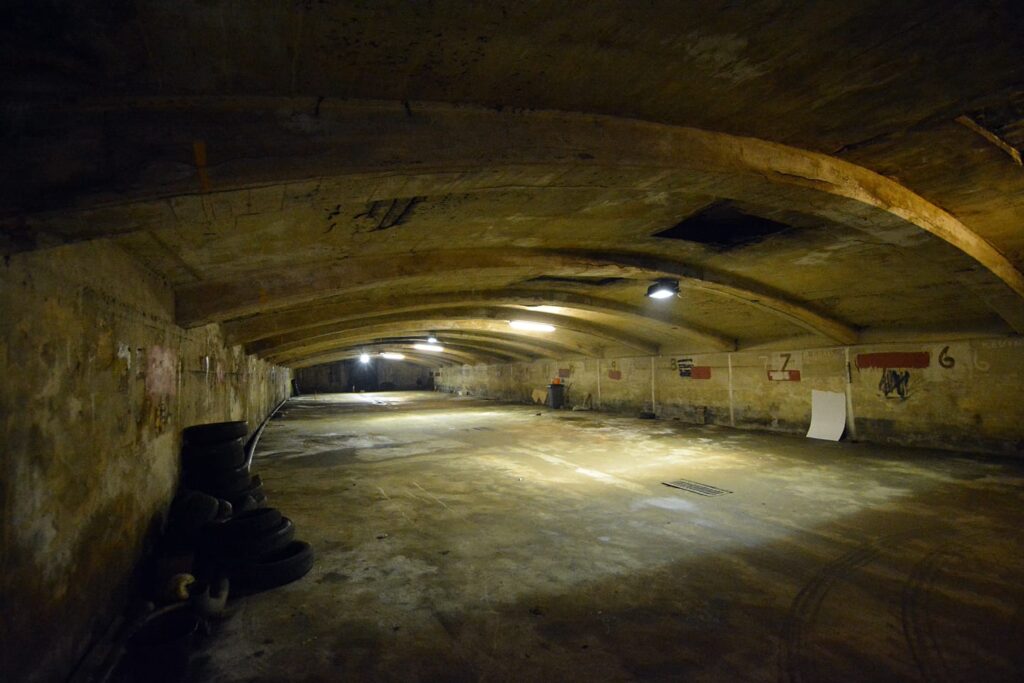 Underground boat store at Anchorsholme