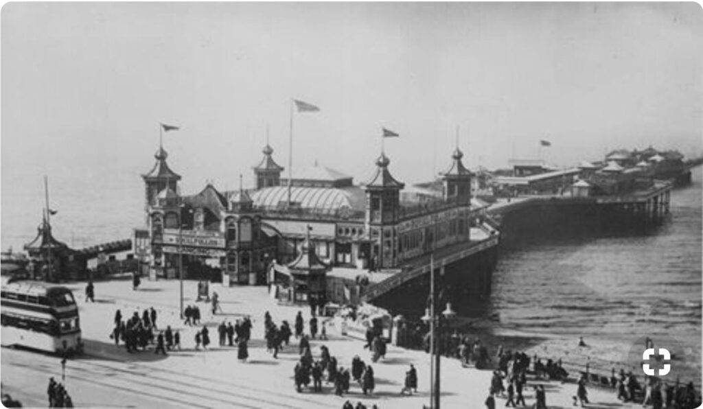 Entrance to Blackpool Central Pier in the 1930s
