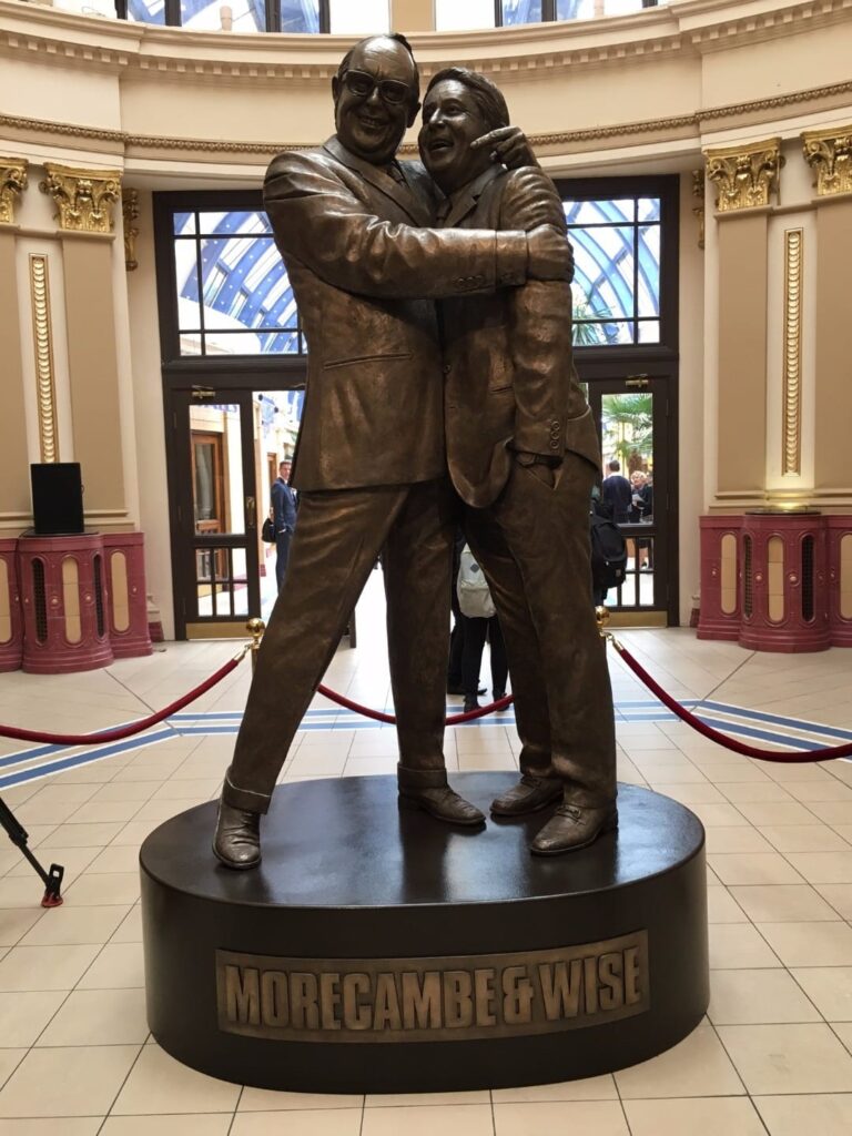 Morecambe & Wise statue at Blackpool Winter Gardens