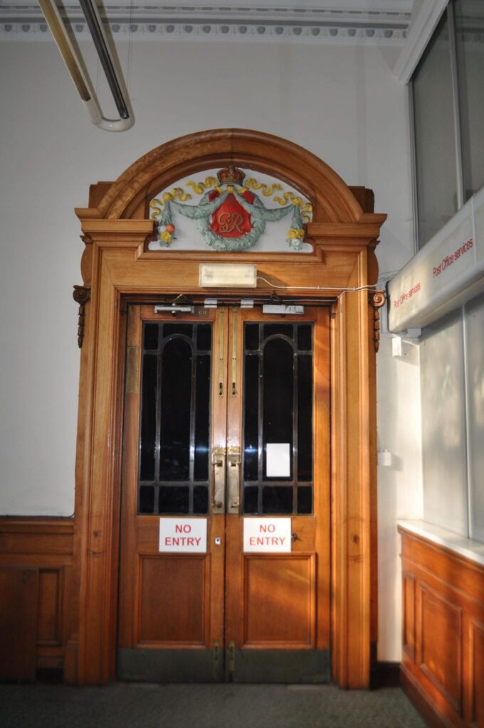 An original doorway inside Blackpool Post Office before it closed. Photo: Juliette Gregson