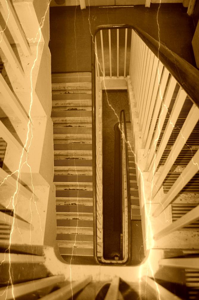 Many internal staircases inside Abingdon Street Post Office. Photo: Juliette Gregson