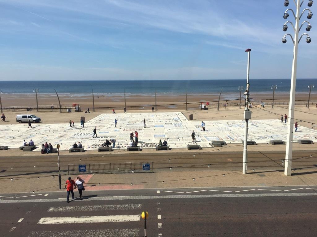 The Comedy Carpet, from the first floor of the Blackpool Tower