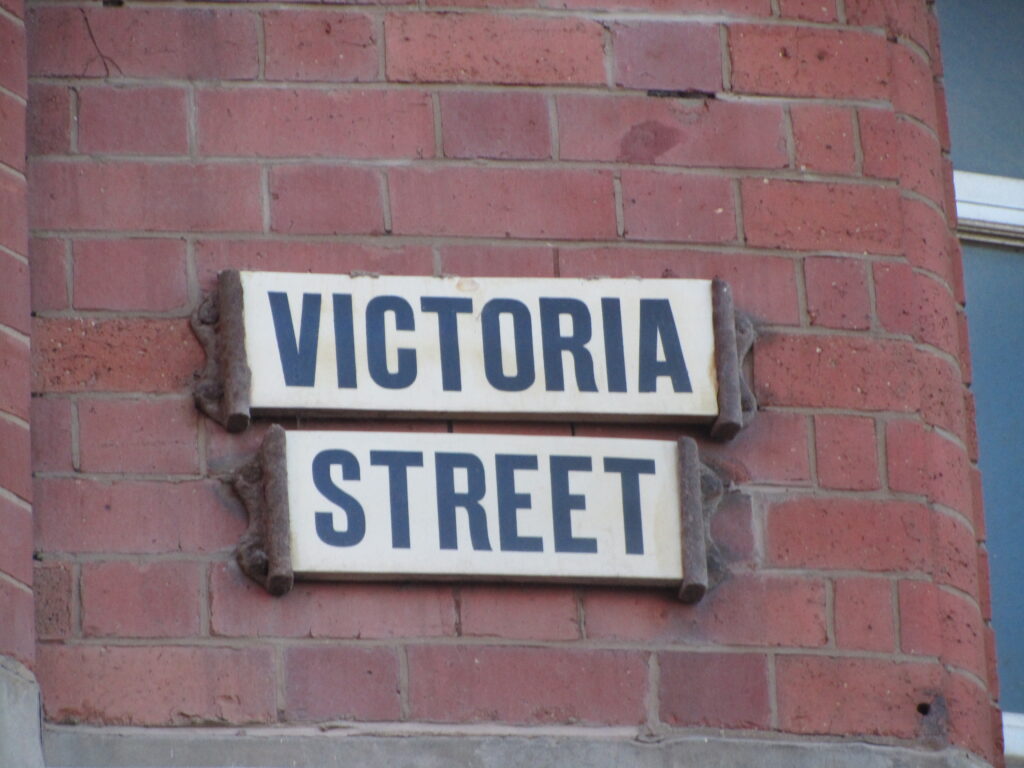 Old Victoria Street road sign
