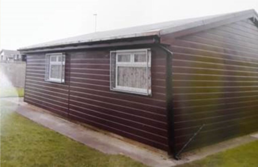 Old bowling club building in Anchorsholme Park