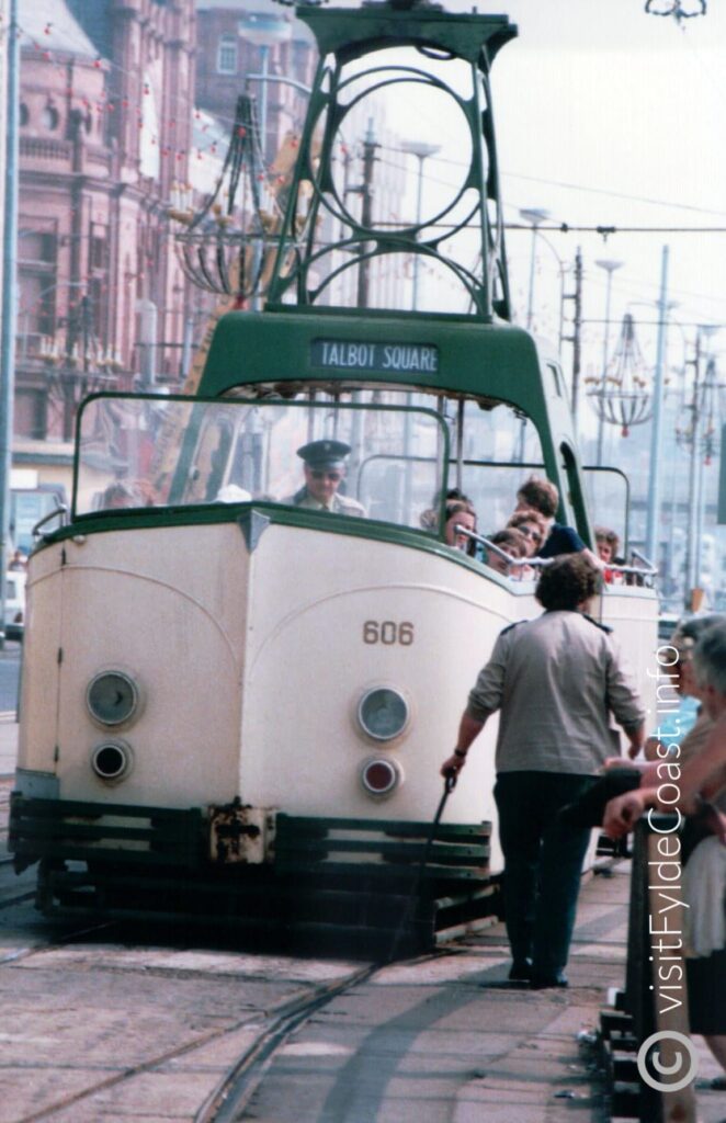 Heritage Tram on Blackpool promenade