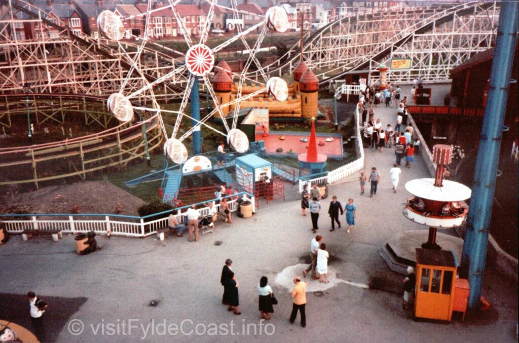 Children's area in Blackpool Pleasure Beach in the 1970s