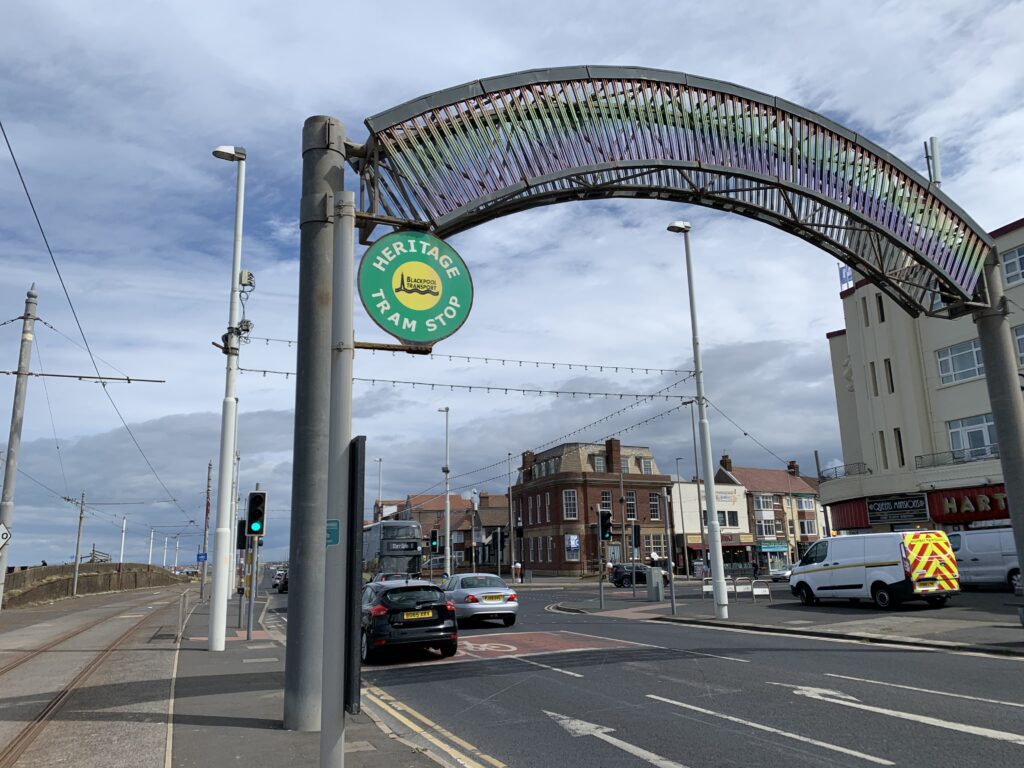 Welcome arch at Red Bank Road, Bispham