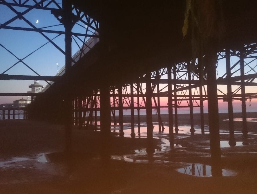 North Pier at Sunset by Vicky Johnston
