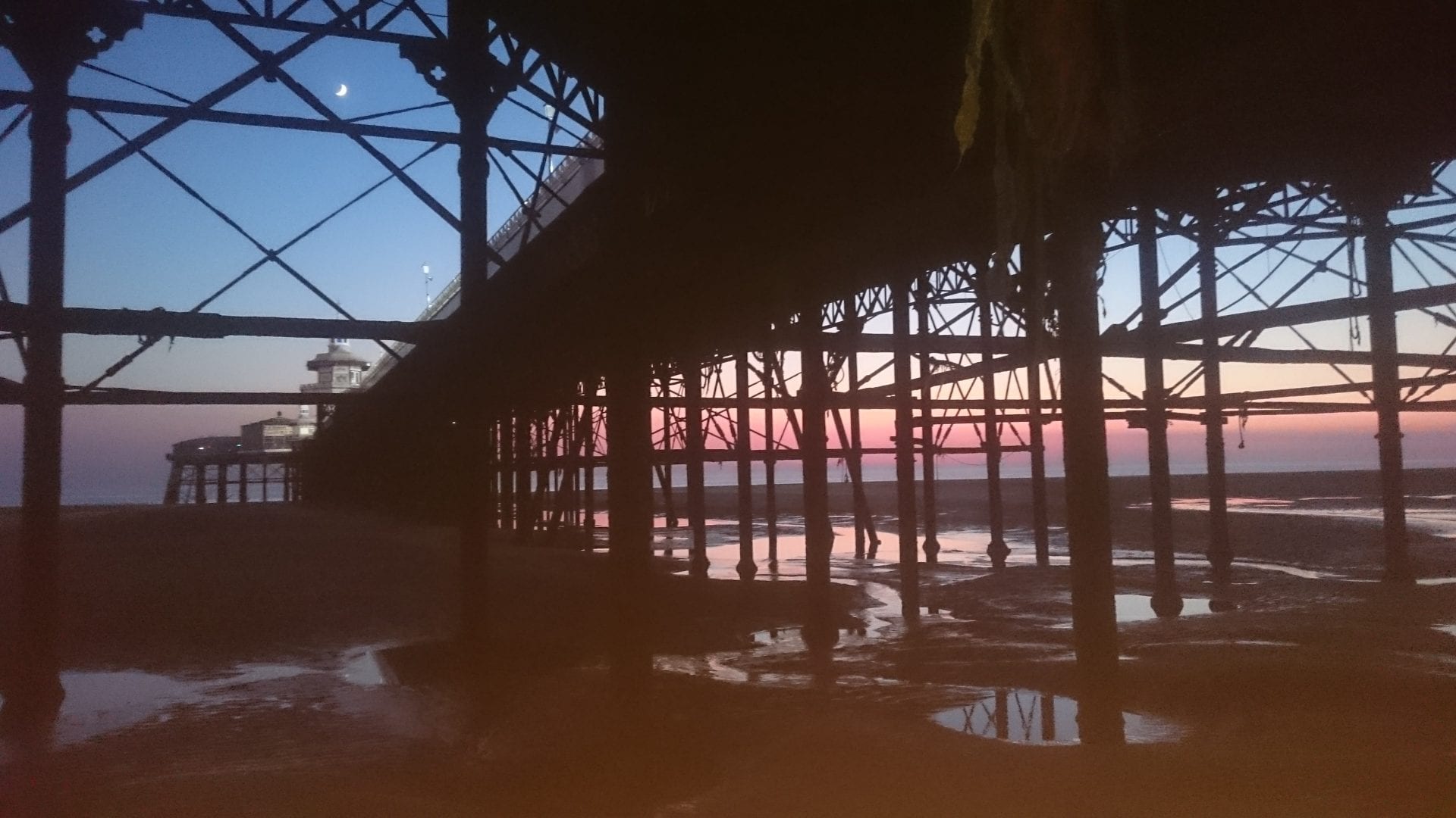 North Pier at Sunset by Vicky Johnston