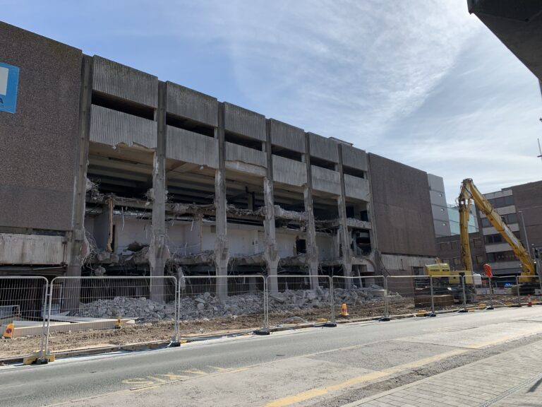 Day 1 demolition at Wilkinson's Blackpool, 14.9.20. Copyright: Visit Fylde Coast