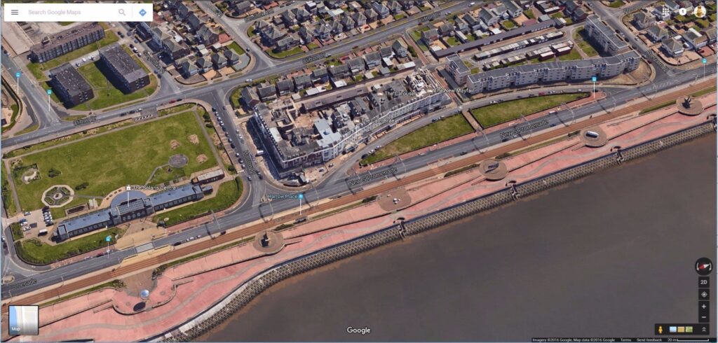 New South Promenade Blackpool, residential flats. Photo: Google maps