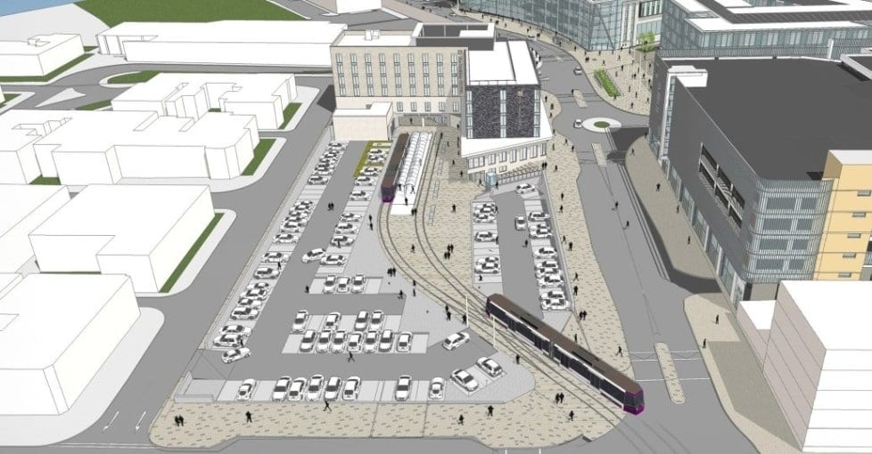 Plans for a new tram hub at Talbot Road