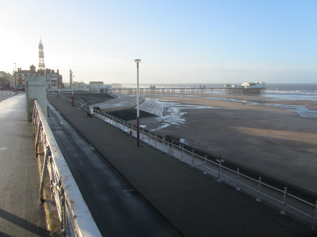 View across North Beach to North Pier