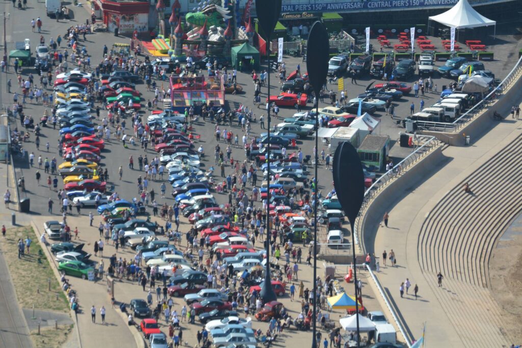 Blackpool promenade full of vehicles for Blackpool Car Show 2018