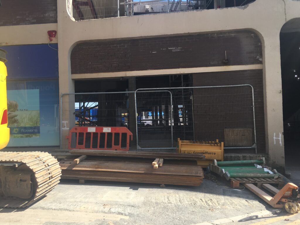Looking inside the building - May 2019