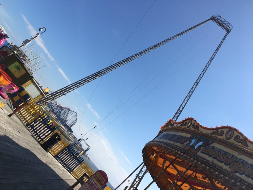 Adrenaline rides at the end of Blackpool South Pier
