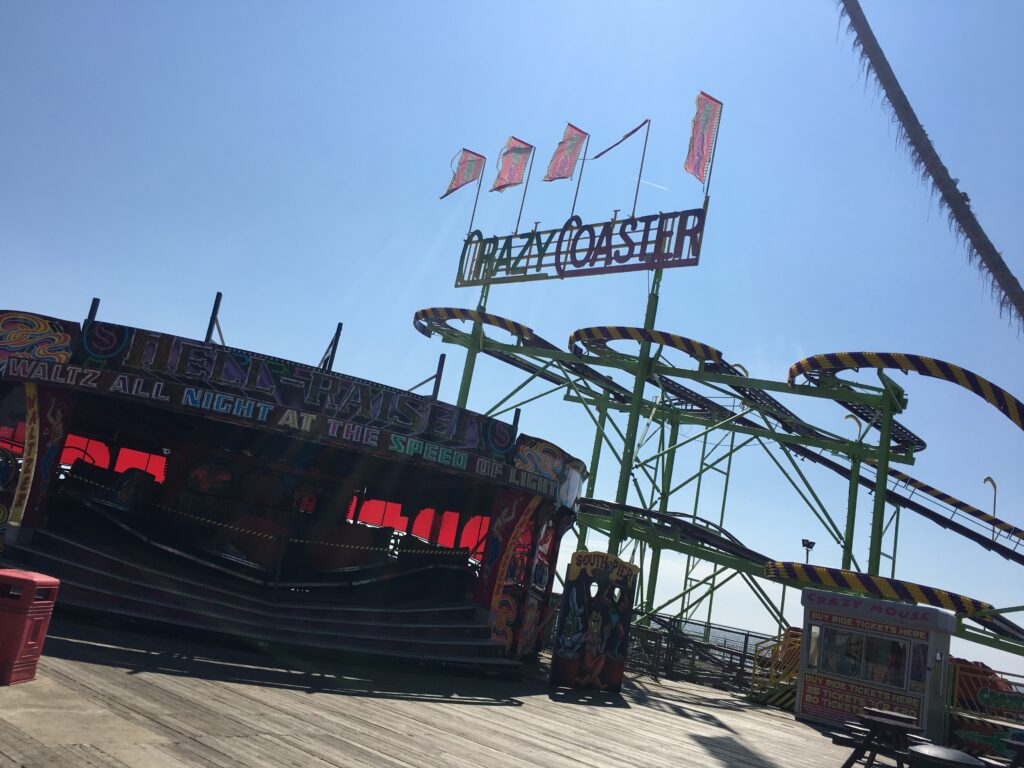 Adrenaline rides at the end of Blackpool South Pier