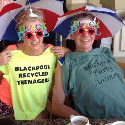 John and Linda Holmes in their holiday gear!